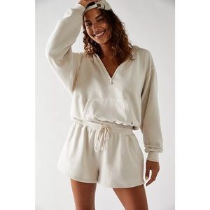 Free People Cream Jumpsuit